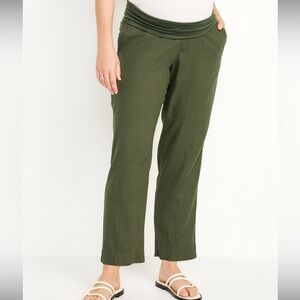 Old Navy Forest Green Cropped Pants